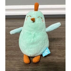 The Manhattan Toy Company Teal Chick Rattle Plush Stuffed Animal Baby Toy 4"